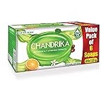 Chandrika Glycerine Ayurveda Gel Bar| Glycerine Bath Soap with Jojoba Oil for Moisturized Skin| For All Skin Types| 125g (Pack of 6)