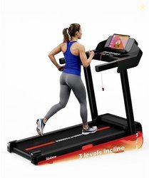 Lifelong 4.5HP Motorized Treadmill for Home | Manual Incline 12% | Fol