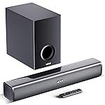 Mivi Fort H120 Soundbar – 120W Home Theatre Sound Bar, 2.1 Channel, 2 in-Built Speakers and 1 External Subwoofer, Multiple EQ & Input Modes, Made in India Sound bar for TV