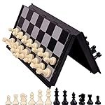 Chess Board 10×10 Magnetic Chessboard Game Set with Folding Travel Portable Case Travel Chessgame Premium Classic Black & Ivory Color Pieces Prefect Gift for Kids and Adults- 1 Pcs