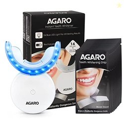 AGARO Dazzle Instant Teeth Whitening Kit with 14 Pcs Strips, Manual De