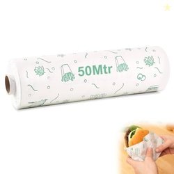 50 Meter Food Wrapping Paper Roll  Premium Non-Stick Butter Paper, Re-