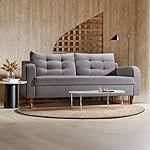 Duroflex Ease Plus – 3 Seater Sofa Set for Living Room | 3 Year Warranty | Premium Wooden Frame Sofa | Anti-Pilling Fabric, Fade & Termite Resistant | Comfortable & Durable Couch – Steeple Grey