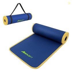 Boldfit Yoga Mat for Women Men & Kids NBR with Carrying Strap 10mm Thi