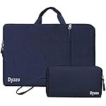 Dyazo 13.3 Inch Laptop Sleeve with Handle & Charger Pouch | Slim Water-Resistant Shockproof Bag with Front Accessories Pocket | Compatible for MacBook Air/Pro, HP Envy 13, Dell, Lenovo & More (Blue)