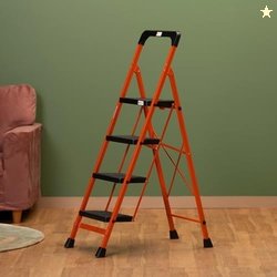 BonKaso Premium Steel Multipurpose Climb Easy Anti-Slip 4-Step Foldabl