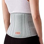Lumbar Sacral Belt for Relief from Back Pain, Muscle Spasm, Sciatica, Spine Alignment & Lower Back Support | Posture Corrector Belt with Adjustable Straps for Men & Women- Grey (S)