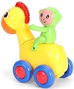 Negi Smart Deer Swinging Animal Show Friction Push and Go Action Toy Horse & Pull-Along Deer Set â Perfect for Toddlers and Young Kids!