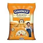 Daawat Rozana Super Basmati Rice 1Kg| For Everyday Consumption| Cooked Grain Upto 13mm*| Naturally Aged