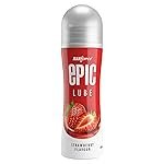 Epic Lube Strawberry Flavoured Lubrication Gel for Men & Women| 60ml| Water-Based Gel| Skin-Friendly| Safe to Use with Condoms