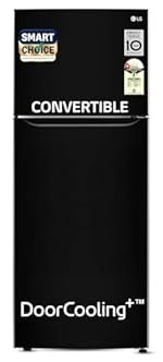 LG Smart Choice, 446 L, 1 Star, Convertible, Door Cooling+, Smart Inverter Compressor, Frost Free Double Door Refrigerator (GL-T502CESR, Ebony Sheen, Express Freeze & Multi Air Flow)