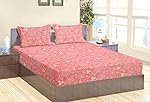 BSB HOME Barbie Edition Designer Printed 150 GSM Microfiber Double Bedsheet with 2 Regular Size Pillow Covers(215 x 210 cm or 7ft X 7ft, Flower Pink)