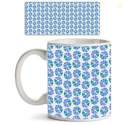 ArtzFolio Geometric Pattern Ceramic Coffee Tea Mug Inside White 325ml