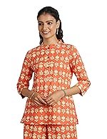 Myx Women Printed Regular Cotton Short Kurti (Available in Plus Sizes)