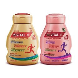 Revital Women & Men Multivitamins, Calcium, Zinc & Natural Ginseng for