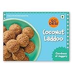 GO DESi Coconut Laddoo, Made with Jaggery, Nariyal Ladoo, Laddu, Sweets Indian Mithai, Gift pack, 200 grams