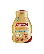 Revital H Multivitamin For Men (60 Capsules) With Natural Ginseng, Zinc, 10 Vitamins & 8 Minerals For Daily Energy, Stamina & Immunity (packaging may vary)
