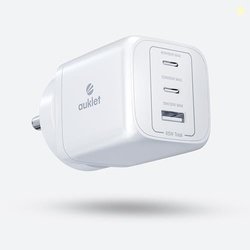 Auklet 65W GaN Fast Wall Charger, with PD & PPS Support, USB 2C, 1A Po