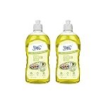 Natural Dishwash Liquid | Non-Toxic | Ph Balanced | LABSA Free | Eco-Friendly | with 2X Foaming | Powerful Grease Cleaner | Leaves No Residue | Pack of 2 (450ml)