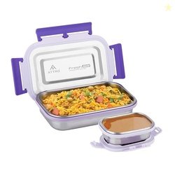 ATTRO Freshmate Medium Stainless Steel Lunch Box with 1 Small Containe