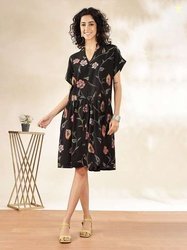 Anouk Floral Print Fit & Flare Dress