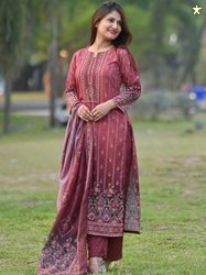 LIBAS Women Polyester Kurta Pant Dupatta Set