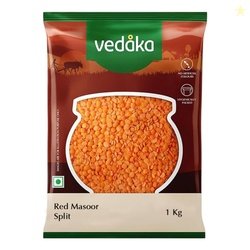 Vedaka Popular Red Masoor Dal Split, 1kg