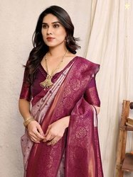 AVANTIKA FASHION Woven Kanjivaram Pure Silk, Art Silk Saree