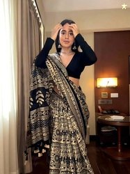 Ethnic Junction Printed Kalamkari Art Silk Saree
