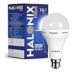 Halonix 14W Emergency Bulb | Rechargeable For Power Cuts Backup : 4Hrs Cool Day Light Pack Of 1 Light, B22D, Led