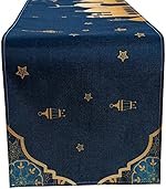 Aazeem Table Runner Table Decorations – Ramadan Mosque Lattern Islamic Happy Ramadan Mubarak |Party Supplies Decorations| Navy Color|