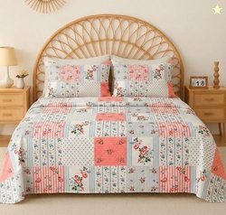 VAS COLLECTIONS Cloud Cotton Double Bedsheet 210 TC | Soft & Breathabl