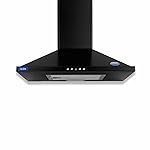 Glen 60 cm 1000 mÂ³/hr Baffle Filter Kitchen Chimney |Pyramid Shaped |(Hood Aqua, Push Buttons Control,Black)