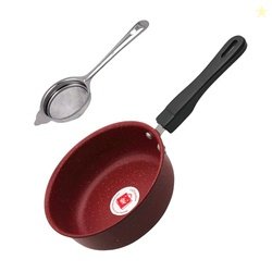 LAZYwindow Nonstick Baby Sauce Pan/Frying Pan 17cm Dia & Tea Stainer,
