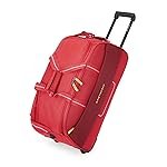 Aristocrat Polyester Solid Pattern Fitch Dft 62 Softshell Inlineskatewheel Suitcase/Trolley Bag (Red, Medium), H-30 Centimeters