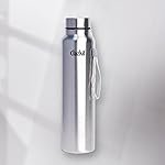 Clazkit Water Bottle Stainless Steel Sports/Fridge Bottle with Leak Proof Lid | Single Wall | For Home, Office, Gym, Travelling | Lightweight | BPA Free | 1000ml | Silver)