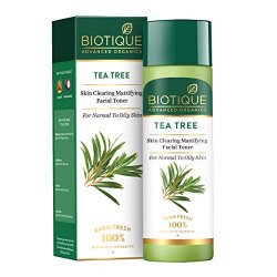Biotique Tea Tree Skin Clearing Mattifying Facial Toner | Enriched wit