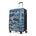 Aristocrat Combat Check-in Trolley Bag, 73 Cm Large Hardside Luggage | 8 Wheels, Combination Lock | Polycarbonate | 5 Year International Warranty | Blue