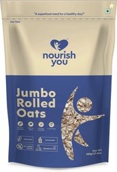 Nourish You Jumbo Rolled Oats, Wholegrain Breakfast, High Protein Oats