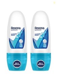 REXONA Women Set of 2 Shower Fresh Roll On Deodorant for 72HR Odour Pr
