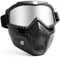 BTfash Goggle Mask Anti Scratch UV Protective Open Face & Eyewear Wind