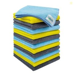 SOFTSPUN Microfiber Cleaning Cloths, 12pcs 30x30cms 220 GSM Multi-Colo