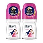 Rexona Lotus Flower & Shea Butter Antiperspirant Roll-On | for Women |72H Odour Protection | Limited Edition Pack – ICC Womenâs Cricket World Cup India 2025 |50 ML (Pack of 2)