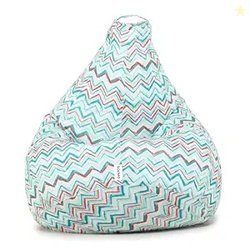 Amazon Brand Solimo Premium Canvas Fabric Bean Bag, Filled with Beans