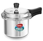 Pigeon by Stovekraft 12736 Aluminium Pressure Cooker 3 litre Non Induction Base Outer Lid (Silver)