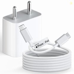 20W Charger with Type C to C Cable [MFi-Certified, 6 Months Warranty*]
