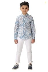 One Friday Kids Boys Multi Cotton Shirt Collar Shirt