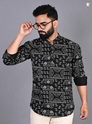 FUBAR Men Printed Cotton Blend Straight Kurta