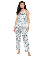 Clovia Women’s Cotton Printed Top & Pyjama Set