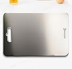 AADHIK Stainless Steel Chopping Board 32×21 cm | Heavy-Duty Cutting Board for Kitchen | Rustproof, Hygienic & Knife-Friendly Steel Board for Vegetable, Fruit, Meat Cutting (Pack of 1)